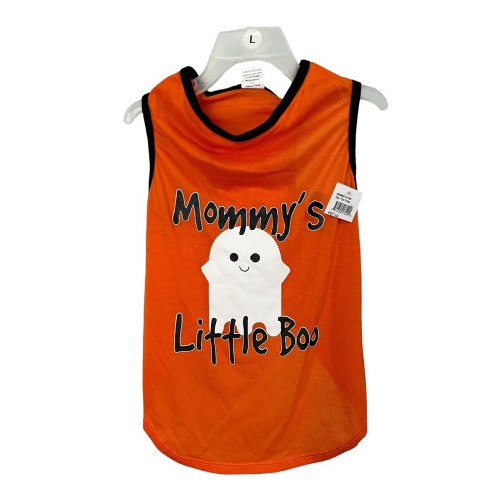 Halloween Pet Mommy's Little Boo with Ghost Pet Spirit Dog T-shirt NWT